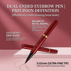 Micro-Fork Tip Eyebrow Pen - 0.01mm Ultra-Fine Dual-Ended Waterproof Brow Pencil