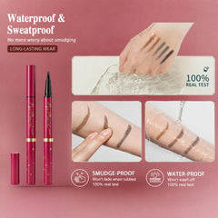 Micro-Fork Tip Eyebrow Pen - 0.01mm Ultra-Fine Dual-Ended Waterproof Brow Pencil