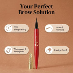 Lahersr 3-Day Microblade Perfection Brow Pen - "Chili" Classic Edition: Natural Hair-Like Strokes