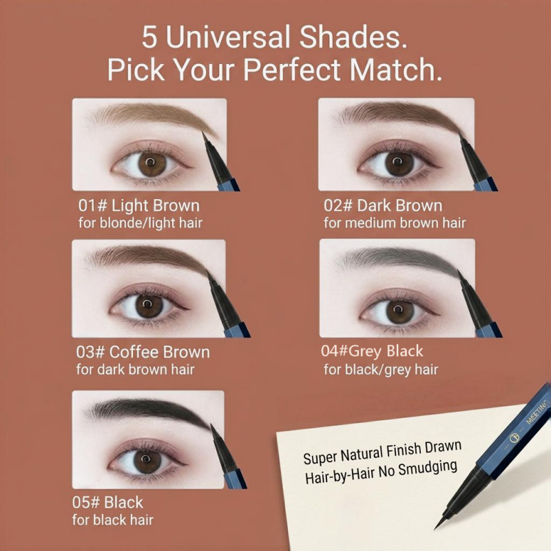LAHERSR Luxe Octagonal Precision Brow Pen – Hair-Like Strokes & Long-Lasting Natural Definition