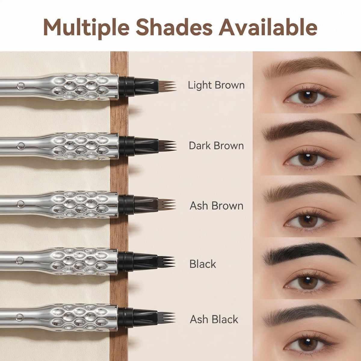 LAHERSR 4-Point Microblade Eyebrow Pen – Premium Silver Edition