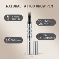 LAHERSR 4-Point Microblade Eyebrow Pen – Premium Silver Edition
