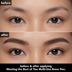 Lahersr Octagonal Dual-Ended Eyebrow Pencil - Precision Tip & Spoolie Brush